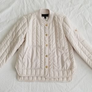 Banana Republic quilted sand beige bomber style jacket Size petite small